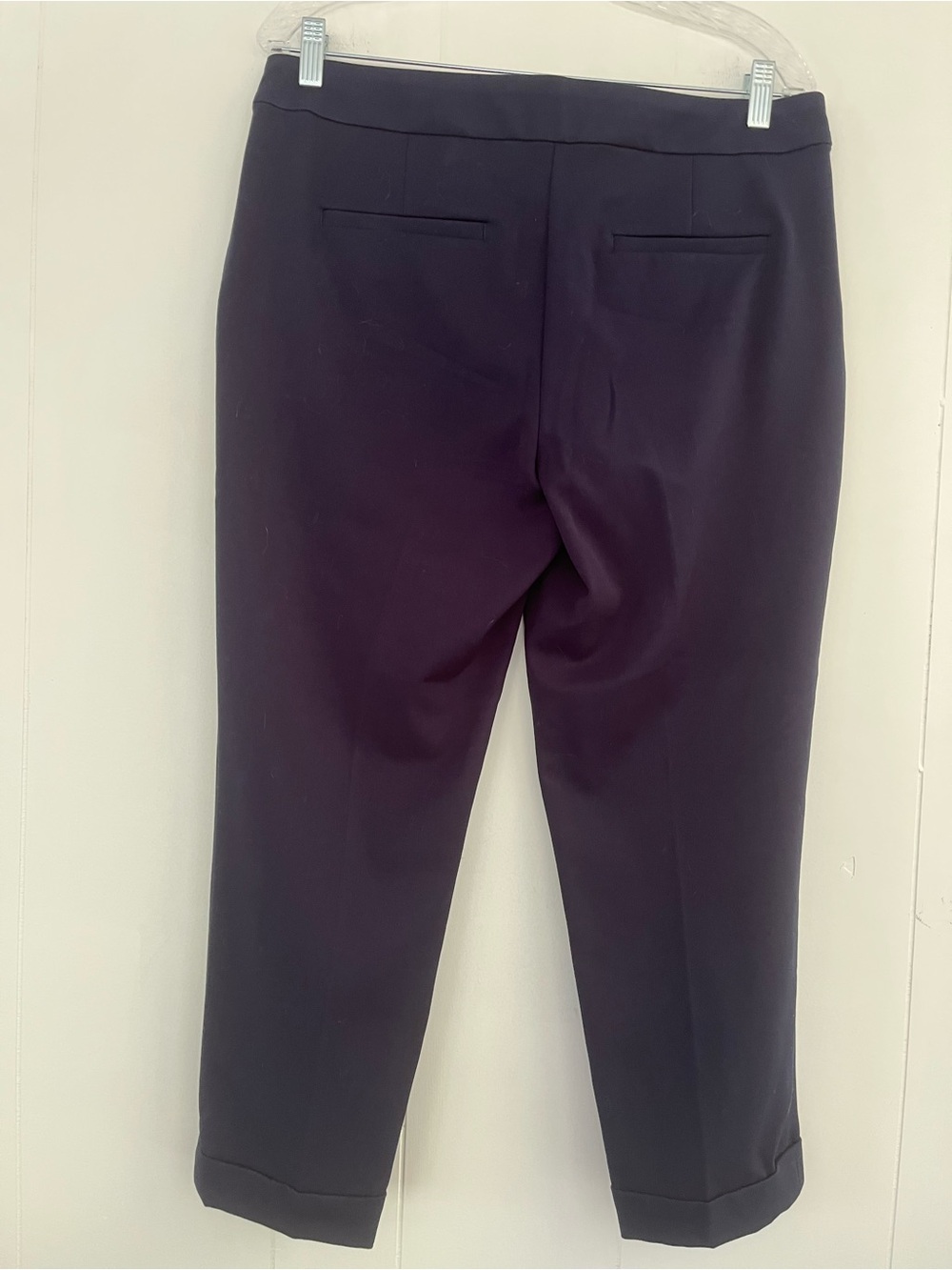 LOFT Devin Slim Navy Sailor Button Trouser Pants Size 10P - Picture 13 of 15